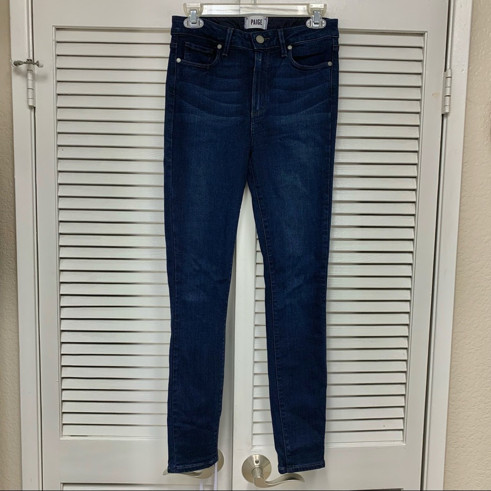 Paige Hoxton Ankle Skinny Dark Blue Jeans Size 27
